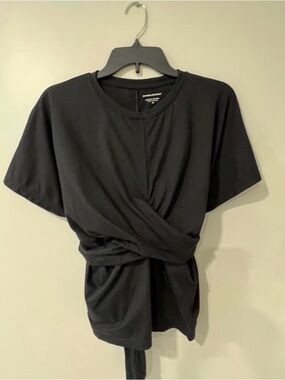 Banana Republic Black Crewneck Short Sleeve Top